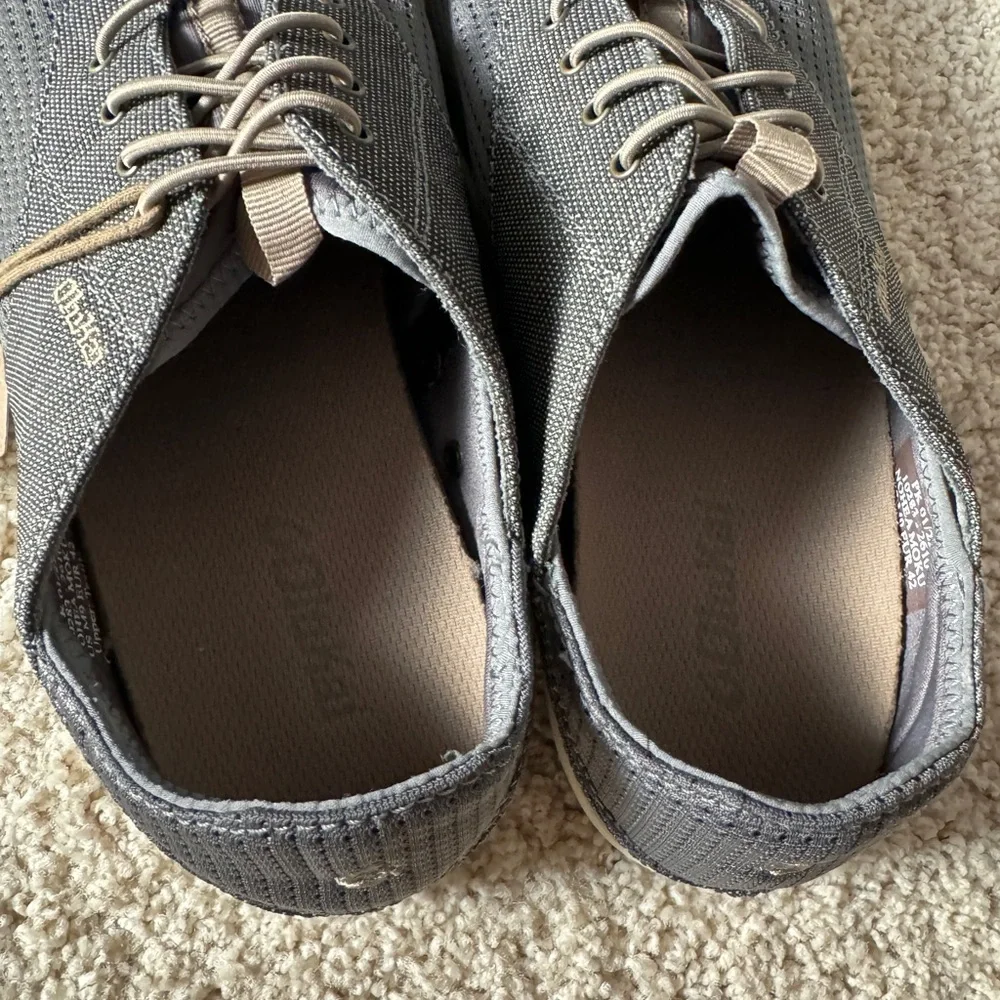 Nohea Moku mens no tie boat shoes gray charcoal clay 9